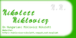 nikolett miklovicz business card